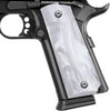 Guuun 1911 Grips High Polished Synthetic White Pearl & Ivory Pearl Resin Grips - H1-YKL-GM